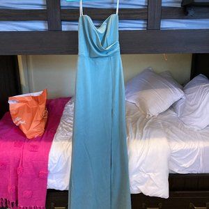 KAIA STRAPLESS HIGH SLIT FORMAL DRESS